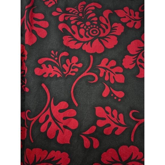 Quicksilver Mens Gray Red Floral Button Up Hawaiian Aloha Shirt XL Pocket New - Picture 6 of 8